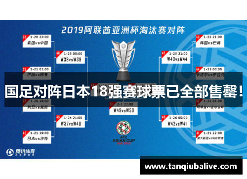 国足对阵日本18强赛球票已全部售罄！