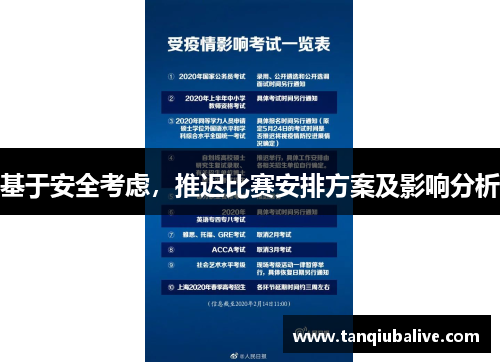 基于安全考虑，推迟比赛安排方案及影响分析